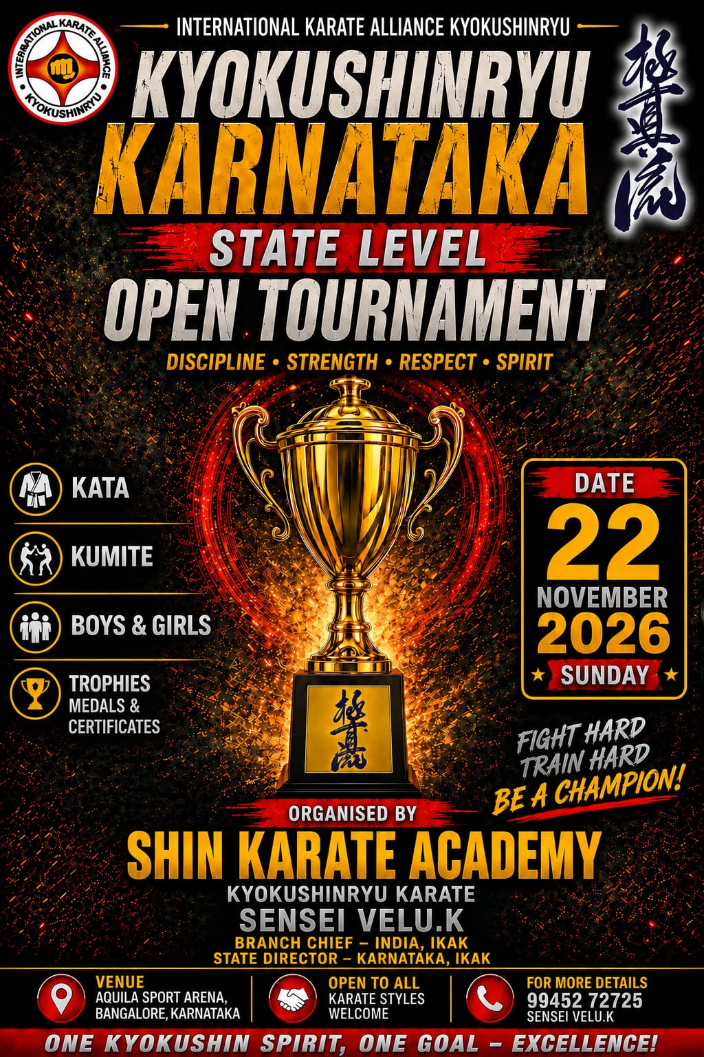 1st KARNATAKA INTERNATIONAL KYOKUSHINRYU OPEN TOURNAMENT