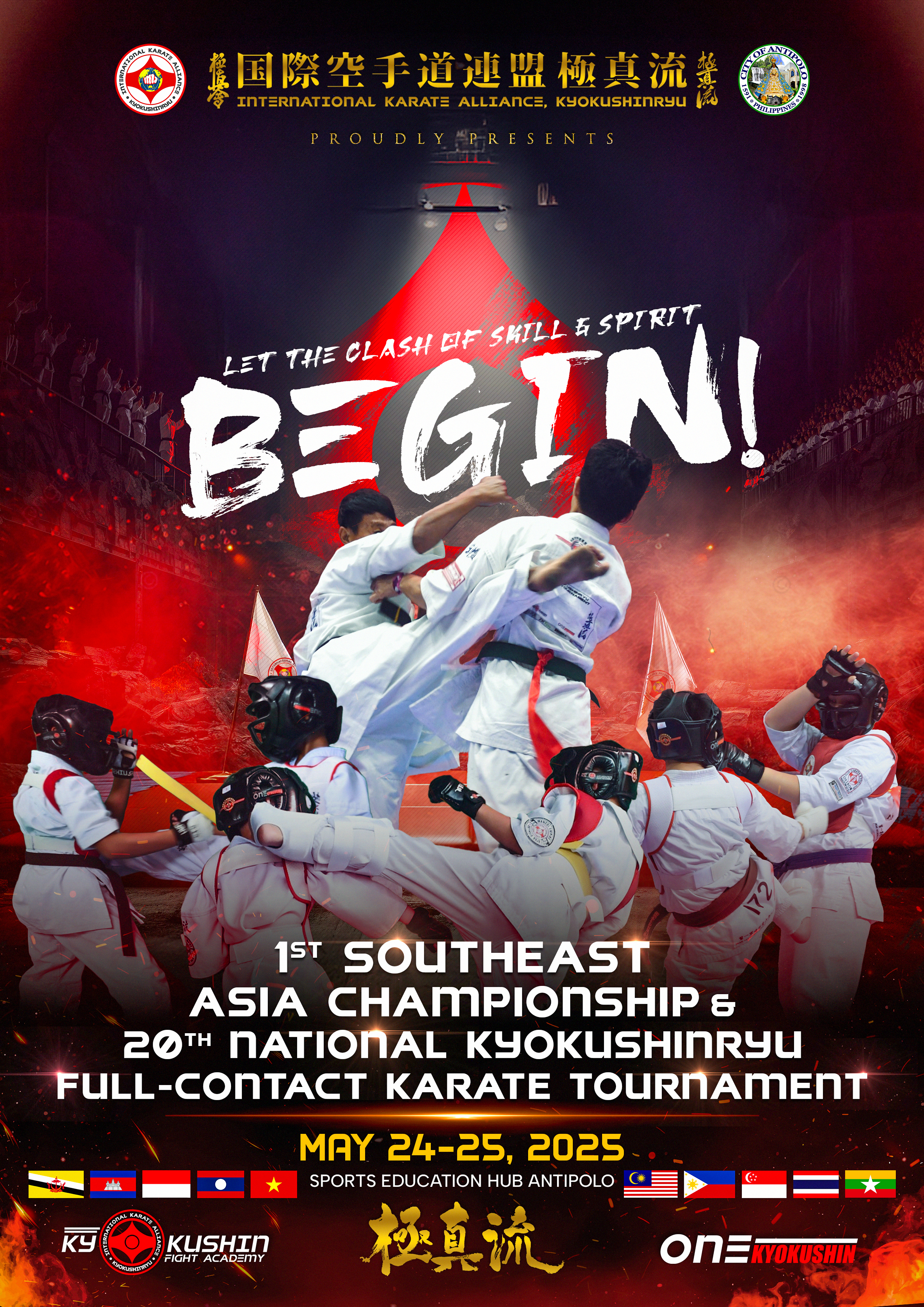 1st Southeast and 20th National KyokushinRyu Full-Contact Karate Tournament Poster