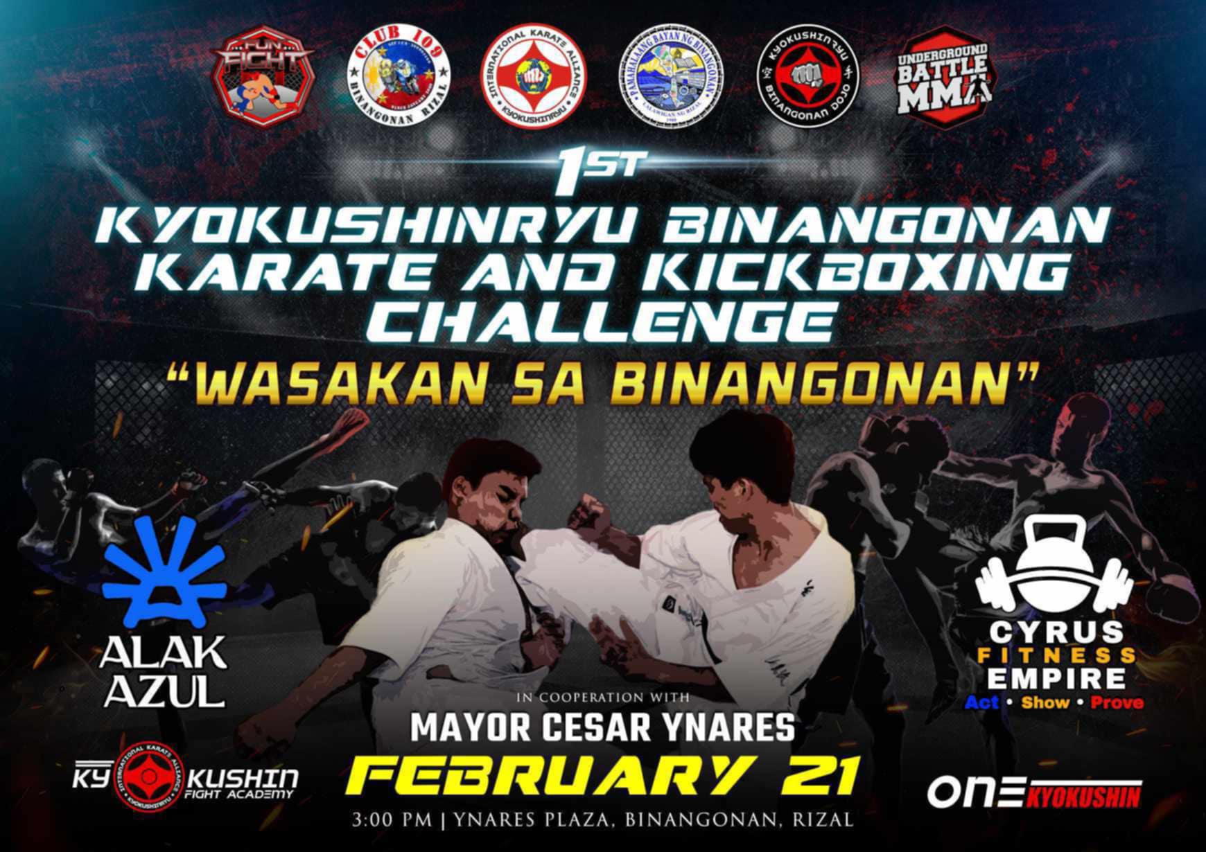 1st KYOKUSHINRYU BINANGONAN KARATE & KICKBOXING CHALLENGE